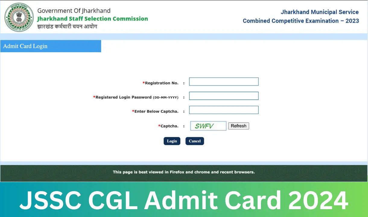 JSSC CGL Admit Card 2024 Download link