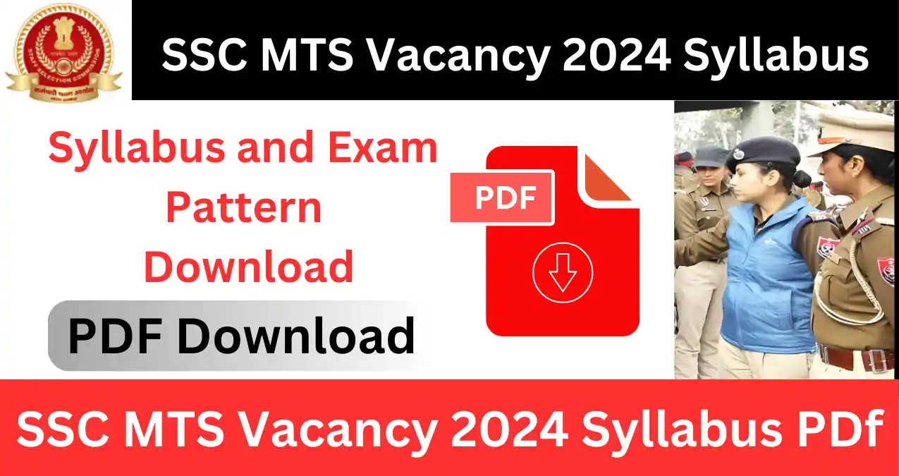 SSC MTS Vacancy 2024 Syllabus